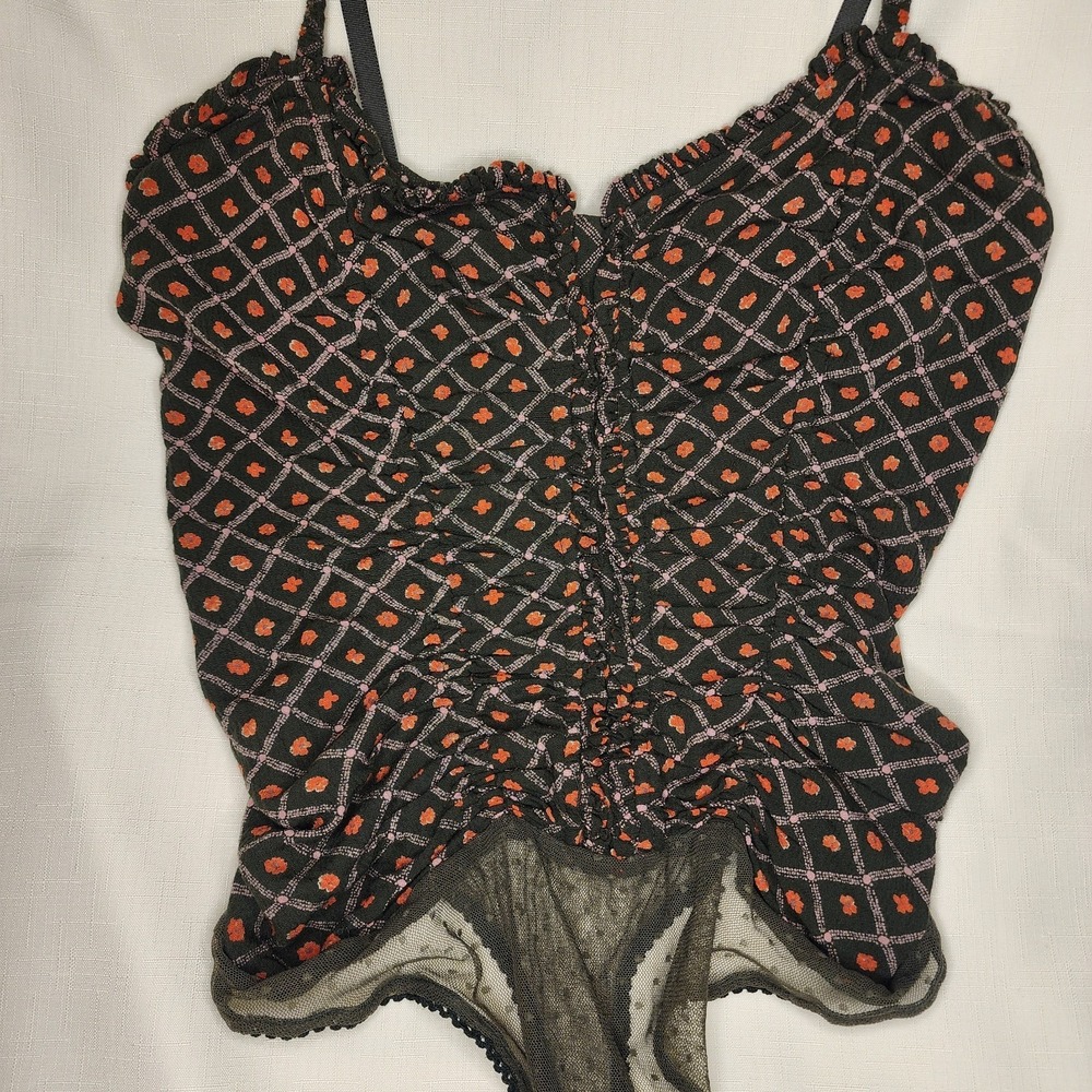 Free People Intimately Women's Tank Body Suit Size S Floral Boho